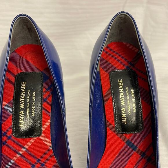 JUNYA WATANABE Comme des Garcons Pump Heels Shoes Royal Blue Size 7 - Picture 6 of 11